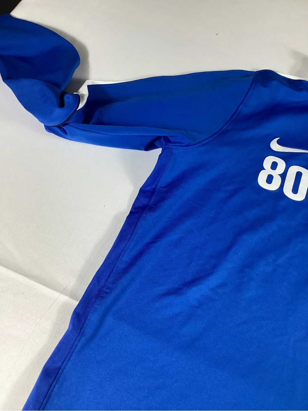 Nike Royal Blue Long Sleeve Soccer Training Top with White Accents